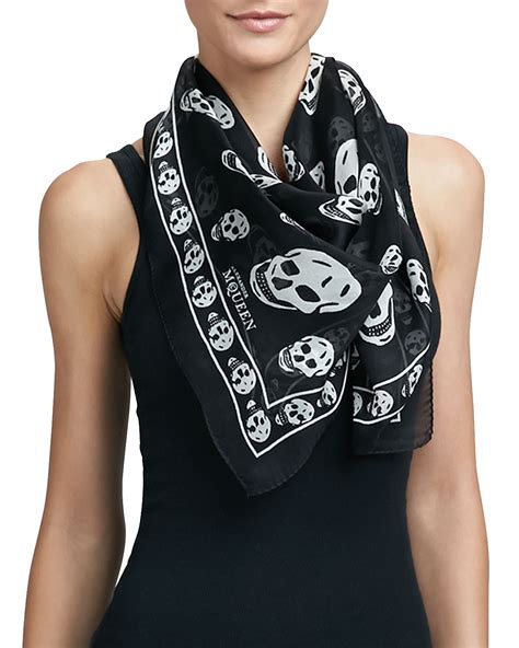 alexander mcqueen skulls scarf offer.